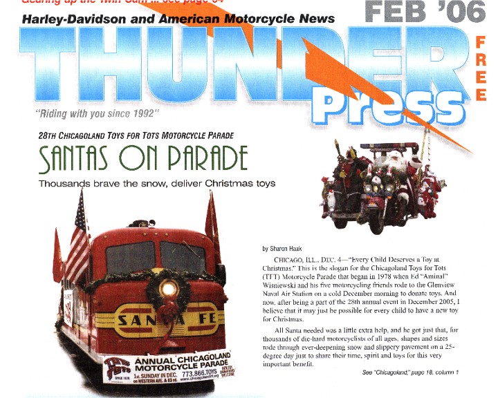 Thunder Press, Harley Davidson magazine, February 2006