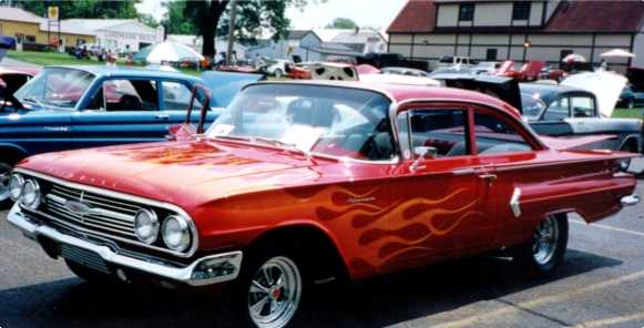 1960 Chevrolet Biscayne with flames 4 speed and a 383 stroker